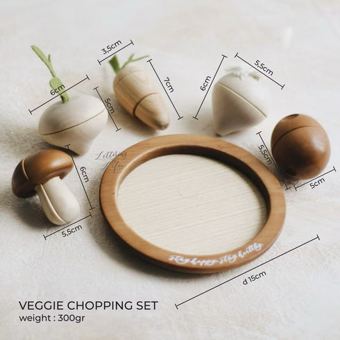 Wooden Veggies Set